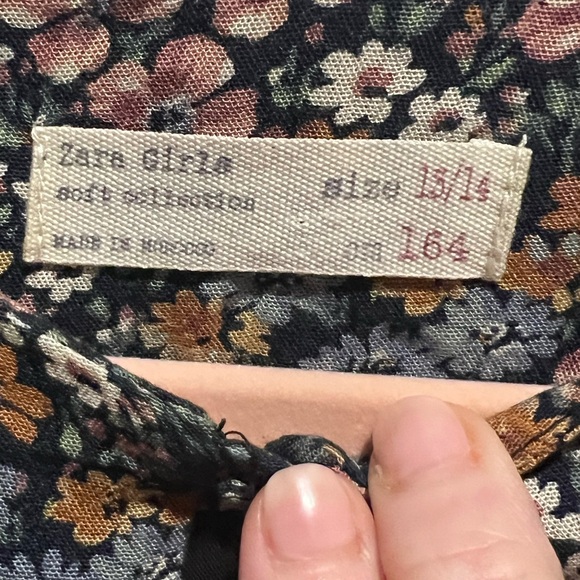Zara Girls Dress Size 13/14 Soft Collection Ditzy Floral Fit & Flare - Picture 3 of 7